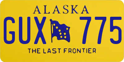 AK license plate GUX775