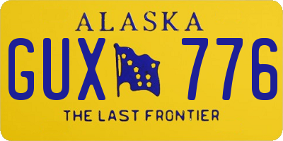 AK license plate GUX776