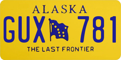 AK license plate GUX781