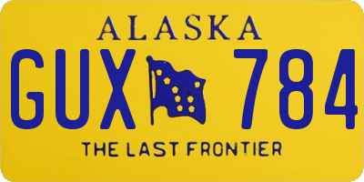 AK license plate GUX784