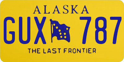 AK license plate GUX787