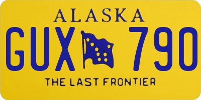 AK license plate GUX790