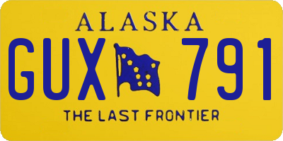 AK license plate GUX791