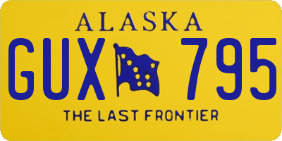 AK license plate GUX795