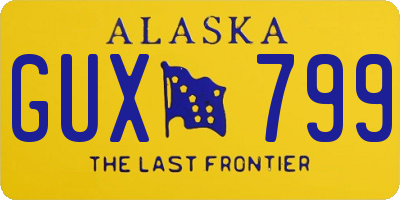 AK license plate GUX799