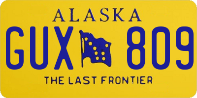 AK license plate GUX809