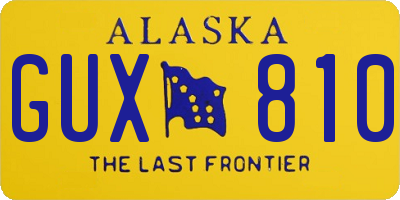 AK license plate GUX810