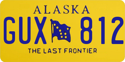 AK license plate GUX812