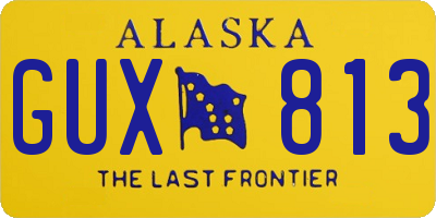 AK license plate GUX813