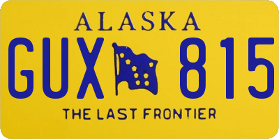 AK license plate GUX815