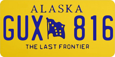 AK license plate GUX816