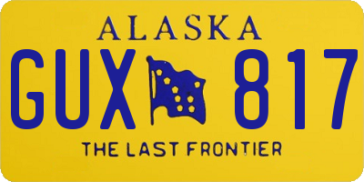 AK license plate GUX817