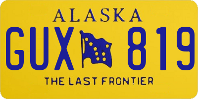 AK license plate GUX819