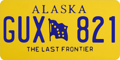 AK license plate GUX821