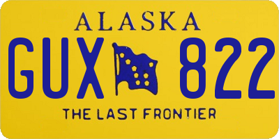 AK license plate GUX822