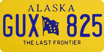 AK license plate GUX825