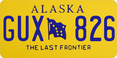 AK license plate GUX826