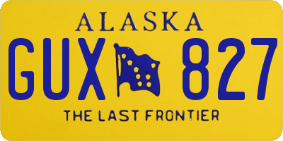 AK license plate GUX827