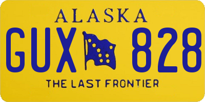 AK license plate GUX828