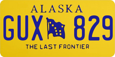 AK license plate GUX829