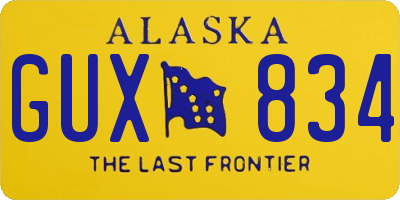 AK license plate GUX834