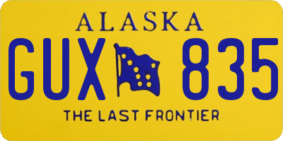 AK license plate GUX835