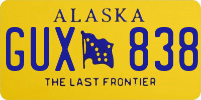 AK license plate GUX838