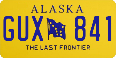 AK license plate GUX841