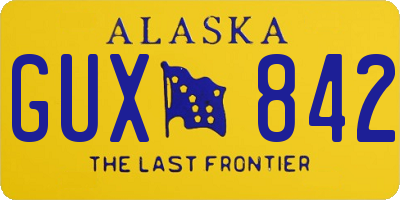 AK license plate GUX842