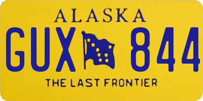 AK license plate GUX844