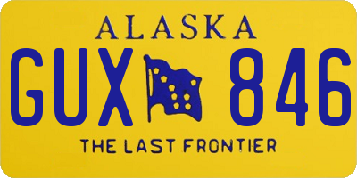 AK license plate GUX846