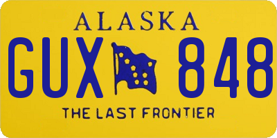 AK license plate GUX848