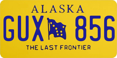 AK license plate GUX856