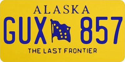 AK license plate GUX857