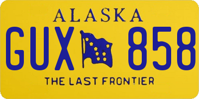 AK license plate GUX858