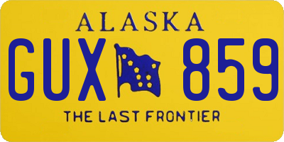 AK license plate GUX859