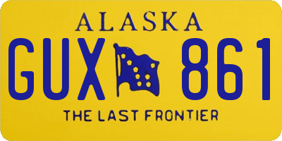 AK license plate GUX861