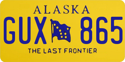 AK license plate GUX865