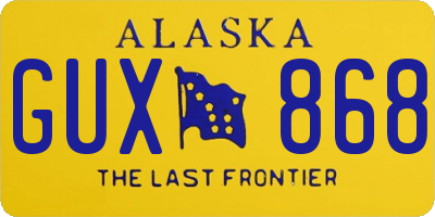 AK license plate GUX868