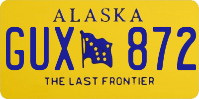 AK license plate GUX872