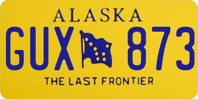 AK license plate GUX873