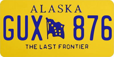 AK license plate GUX876