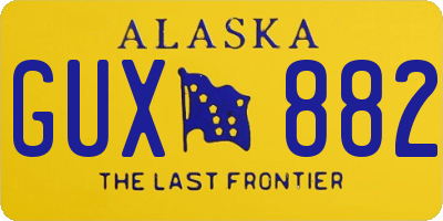 AK license plate GUX882