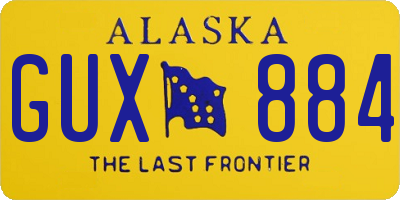 AK license plate GUX884