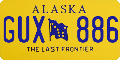 AK license plate GUX886