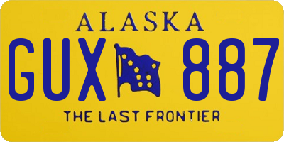 AK license plate GUX887