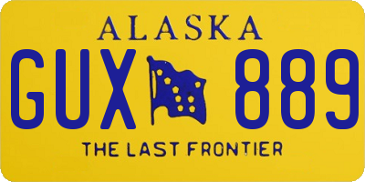 AK license plate GUX889