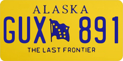 AK license plate GUX891