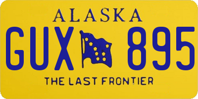 AK license plate GUX895