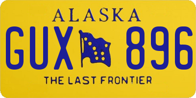 AK license plate GUX896